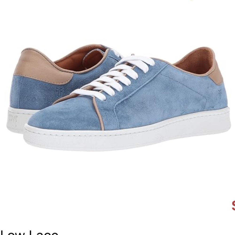 Frye Alexis Low Lace Aqua Suede Sneakers size 8